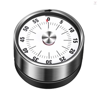 廚房計時器60分鐘倒計時機械磁計時器無需電池不鏽鋼倒計時計時器學校課堂教學烹飪辦公室