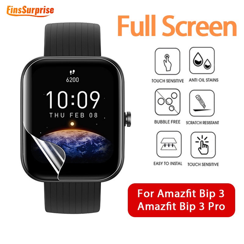 【批發價】 5個起批Amazfit Bip 3 /Bip 3 Pro 手錶配件全曲面高清透明柔性 TPU屏幕保護膜