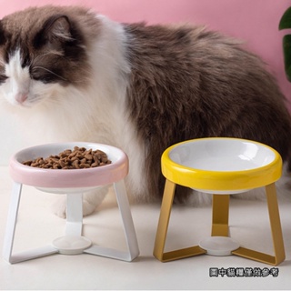 日本貓狗寵物碗 陶瓷貓碗 保護頸防打翻貓糧碗 不黑下巴飲水碗 寵物碗架 高腳貓碗 寵物餐桌 寵物碗 貓碗 狗碗