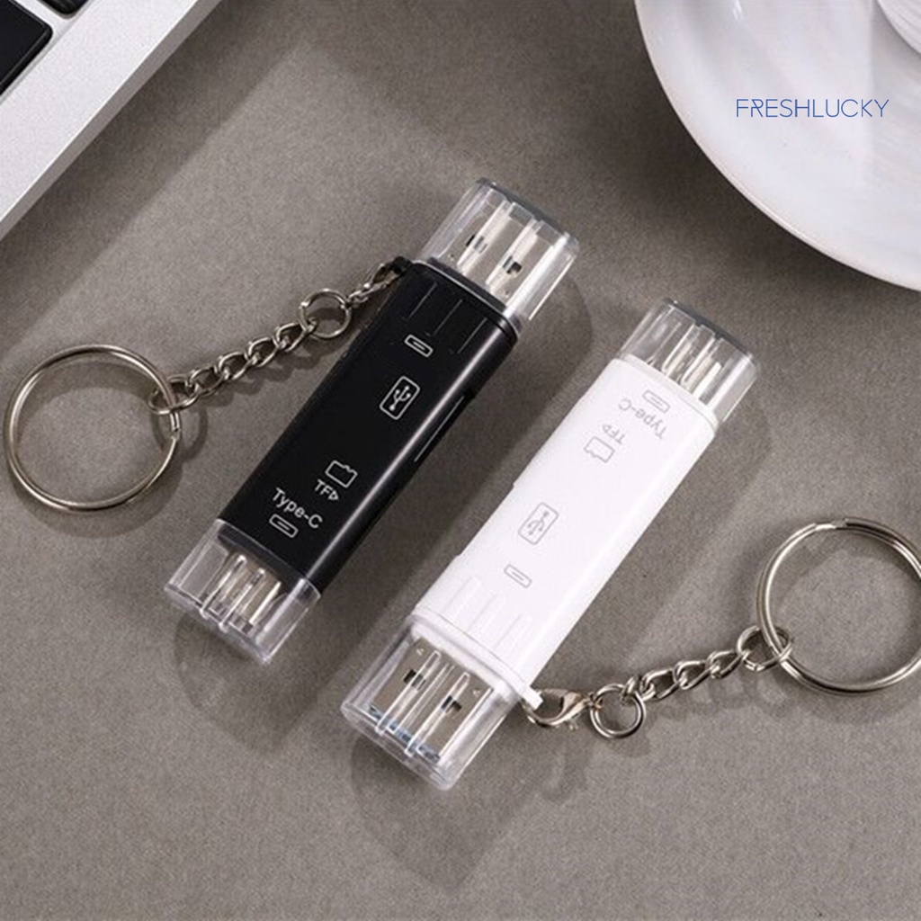 Luck USB 讀卡器即插即用高速多功能抗干擾穩定信號數據傳輸適配器 C 型微型 USB SD 存儲卡讀卡器適用於計算
