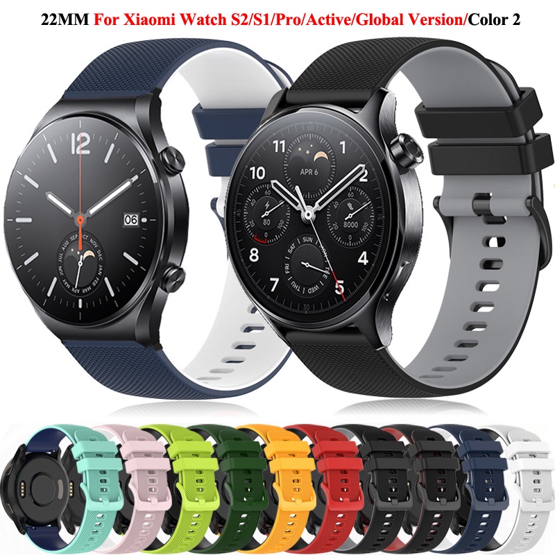 XIAOMI MI 22 毫米矽膠錶帶錶帶適用於小米 Mi Watch S1 Pro/S1 Active Color 2
