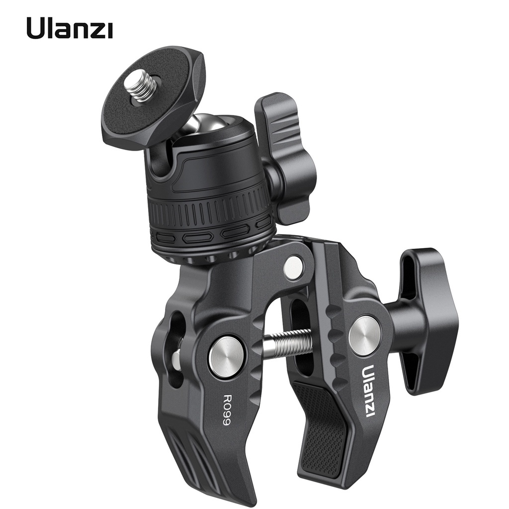 多功能直播攝影配件 Ulanzi R099大力夾豌豆莢金屬蟹鉗夾 可360°旋轉球形雲臺 1/4螺絲接口