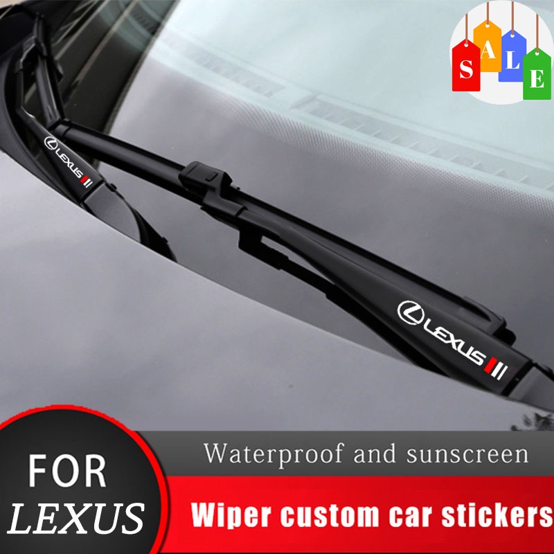 2 件裝汽車裝飾貼花車窗雨刷貼紙適用於雷克薩斯 UX250h RX450h CT200h RX400h NX300h R
