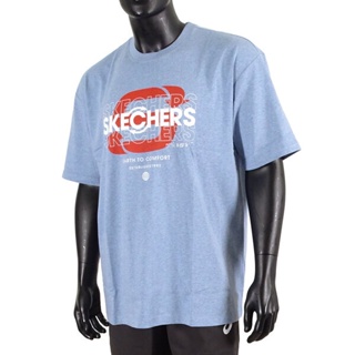 Skechers T恤 男 中性短袖衣 藍 L221U035-015X