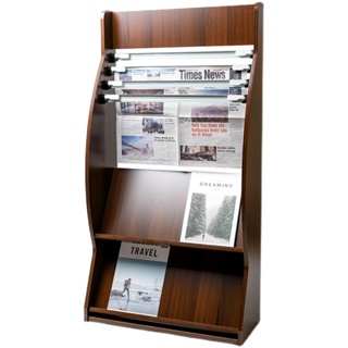 免運 報紙架夾子 書報架 木質雜誌宣傳落地展示架 收納簡易置物架 辦公室報刊架