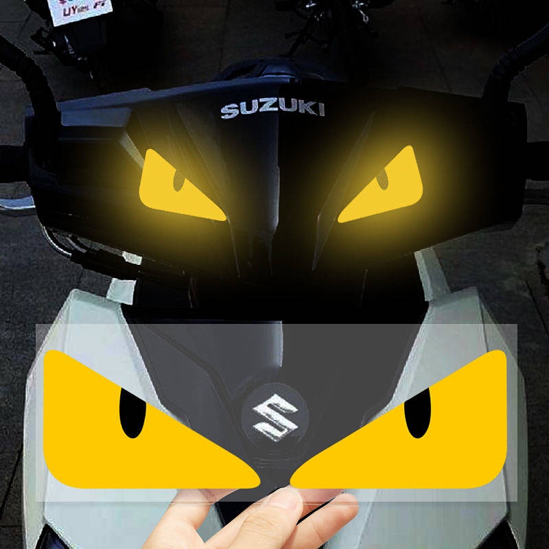 小惡魔眼睛 個性創意搞笑貼汽車貼紙 電動摩托車頭盔 反光裝飾玻璃貼 iMhQ