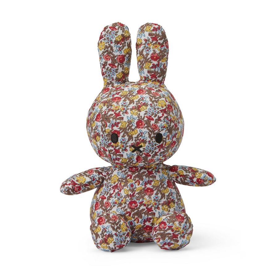 荷蘭 BON TON TOYS Miffy 米菲兔碎花填充玩偶/ 經典紅/ 23CM eslite誠品