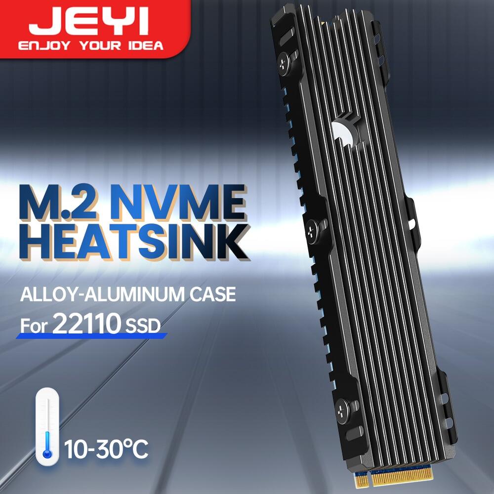 Jeyi 22110 SSD 散熱器 M.2 NVME 散熱器鋁合金 PS5 M.2 PCIE SATA SSD 高效散