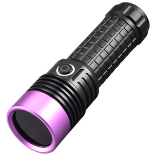 大功率紫光手電筒uv黑鏡紫光燈60w批發珠寶熒光防偽油汙檢測365nm