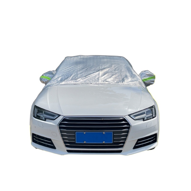 通用汽車半罩鋁膜加厚防雪罩遮陽罩 汽車前擋風玻璃遮陽罩隔熱罩