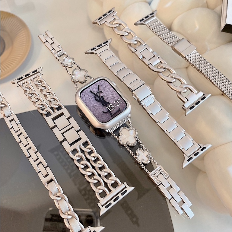 ［Moon]多款星光色錶帶 Apple Watch錶帶 金屬錶帶 S7 S8 S6 SE 45mm 41mm 40mm