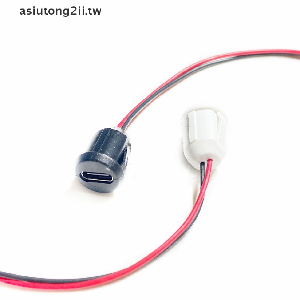 [asiutong2ii] Usb-c 2Pin 大電流充電插座板 USB Type C 防水母連接器 [TW]
