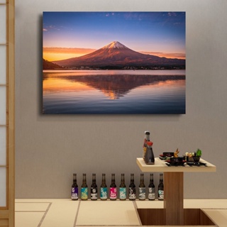 【千尋】日本富士山掛畫 日式風景攝影壁畫 櫻花富士山裝飾畫 日出富士山玄關沙發背景牆畫 攝影藝術畫