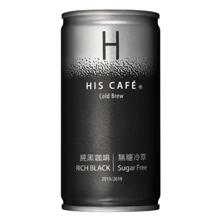 HIS CAFÉ純黑咖啡CAN185ml x24入