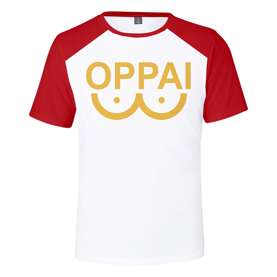日本動漫一拳超人 3D T 恤女式男式男孩女孩夏季短袖搞笑 T 恤圖形 T 恤埼玉 Oppai 角色扮演