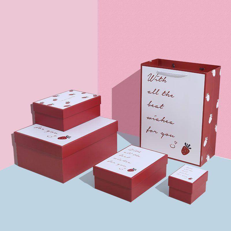 草莓生日禮盒包裝盒喜糖盒結婚伴手禮品盒送男女朋友禮物盒子空盒
