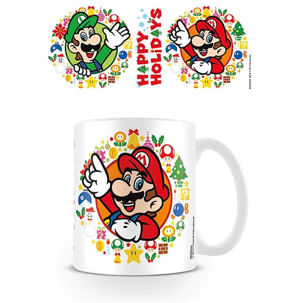 任天堂 超級瑪利歐 歡樂聖誕馬克杯/Super Mario