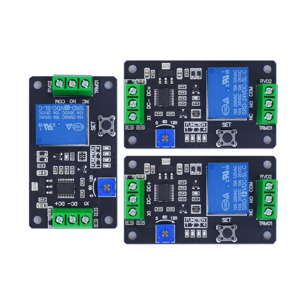 Dc 5V/12V/24V 繼電器模塊定時器延遲自鎖觸發繼電器板延遲開關時間開關兼容555定時器