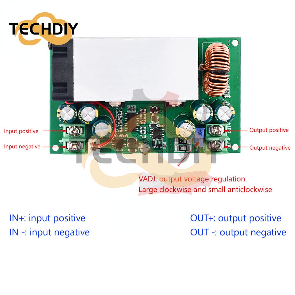 大功率dc-dc 25A可調降壓降壓轉換器電源模塊12V-75V轉5V 19V 21V 24V 48V 600W降壓模塊