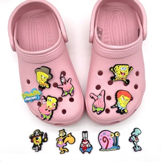 【現貨免運】可愛卡通海綿寶寶智必星鞋花裝飾diy洞洞鞋裝飾釦