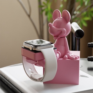 超萌迪士尼粉色卡通可愛適用蘋果華為applewatch無線磁吸充電支架
