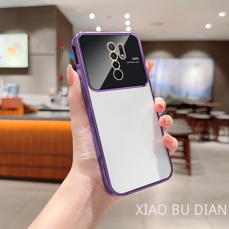 外殼 Redmi 9新款大窗手機殼TPU軟殼帶鏡頭膜透明手機殼