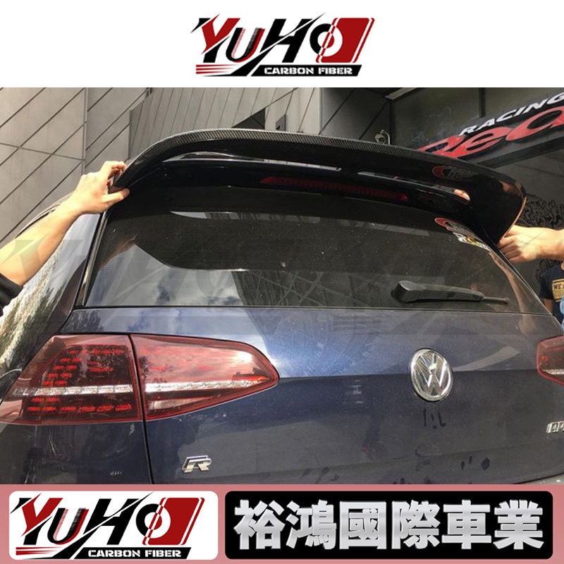 【YUHO】適用於Volkswagen福斯 GOLF 7 高爾夫7 GTI/R 14-17 碳纖維ML款尾翼 頂翼