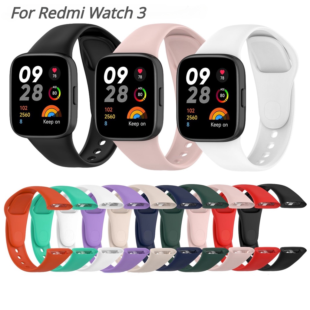 XIAOMI Redmi Watch 3 矽膠錶帶小米手錶 3 錶帶 Redmi Watch 3 替換錶帶