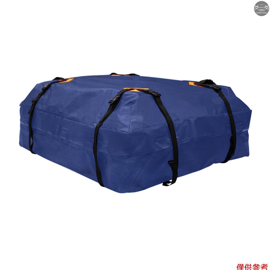 現貨 貨袋汽車車頂貨箱通用行李袋儲物立方包加厚600D防水藍適合旅行露營