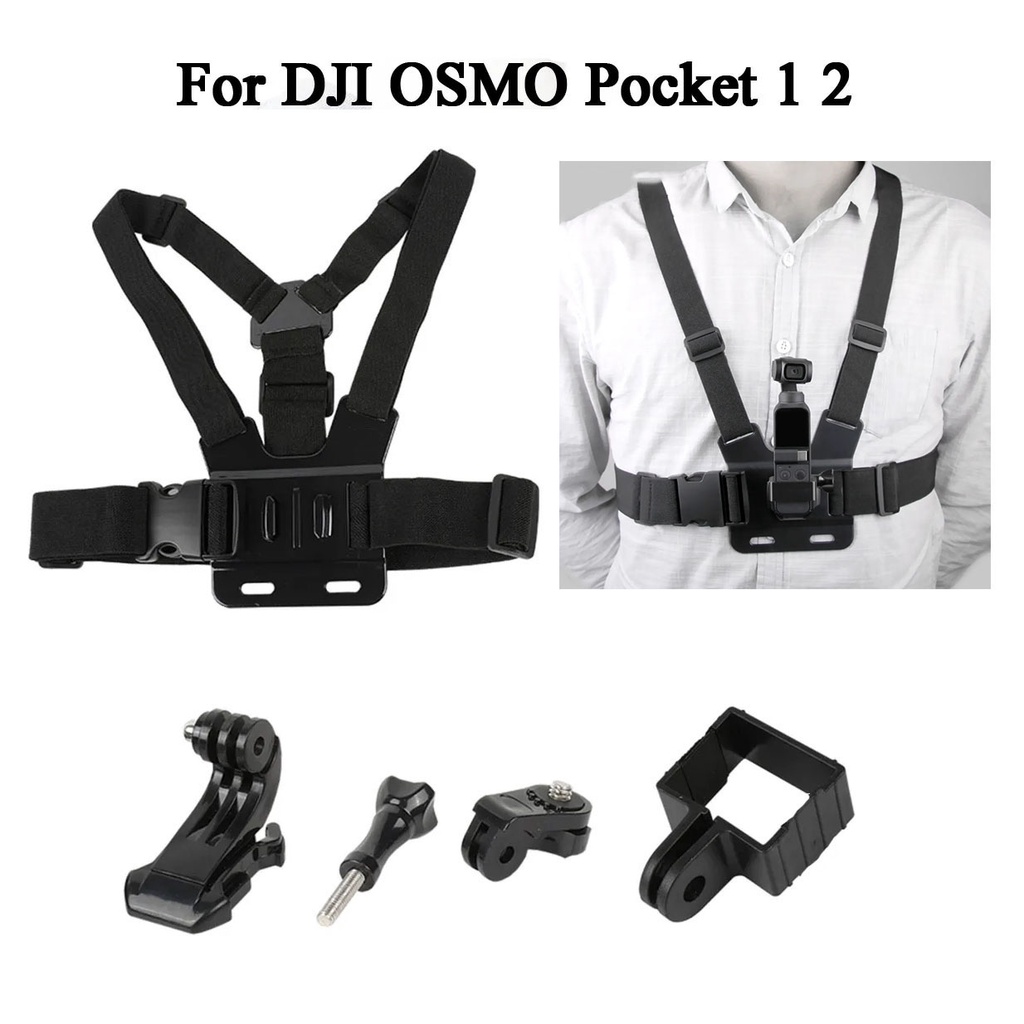 Dji OSMO POCKET 2 胸帶安裝帶帶帶支架,適用於 DJI OSMO POCKET 1/2 相機帶適配器支架