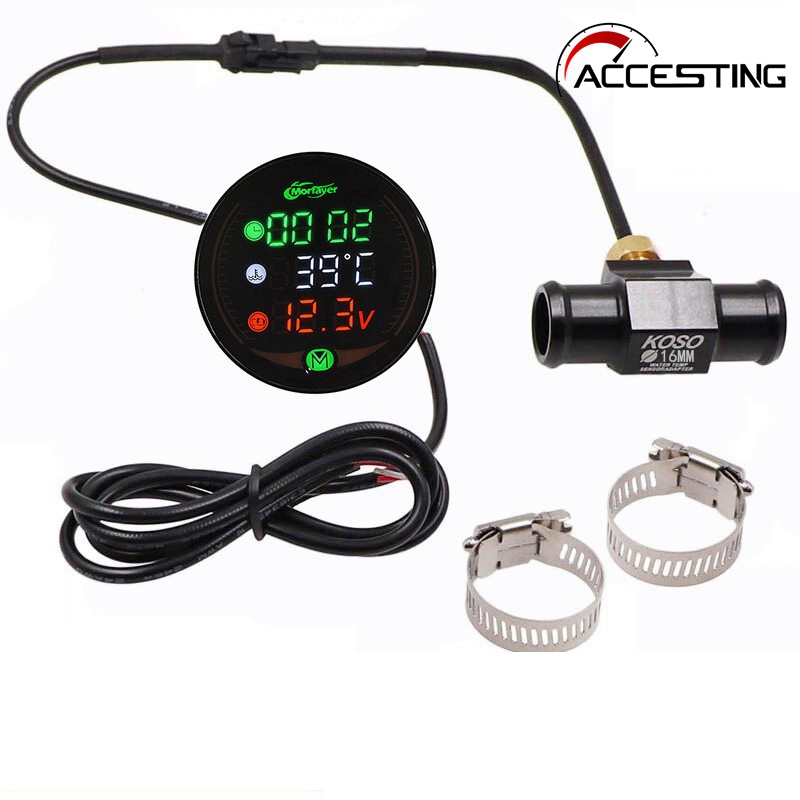 Koso 5 合 1 水溫適配器傳感器小時計數器儀表電壓表適用於 NMAX 300 PCX CB500X 摩托車電子配件