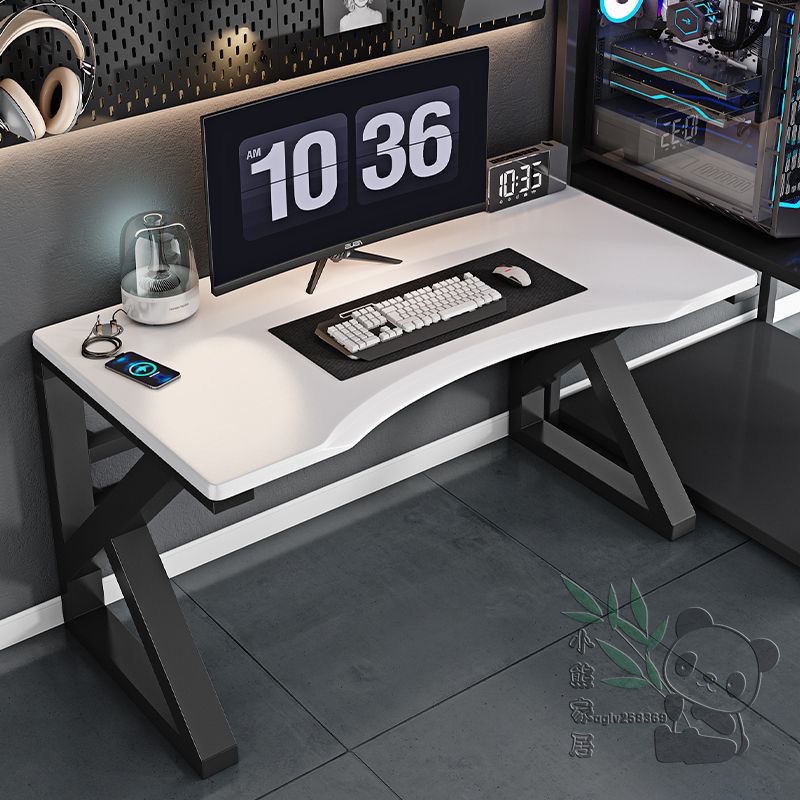 電腦桌游戲電競桌 台式家用寫字桌 簡約網紅款科技感桌子 出租屋租房
