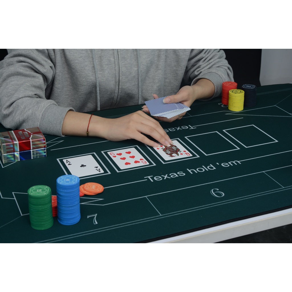 德州撲克專用高級桌布方形橢圓形加厚防滑消音橡膠墊