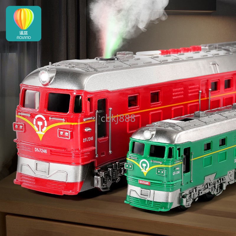 【台灣暢銷】大號噴霧車 兒童 綠皮火車玩具模型 男孩汽車復 古老式蒸汽 綠色小火車【滿199出貨】