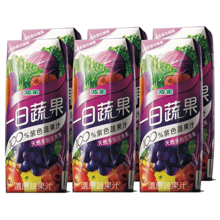 波蜜 一日蔬果100%紫色蔬果(250mlX6包/ 組)[大買家]