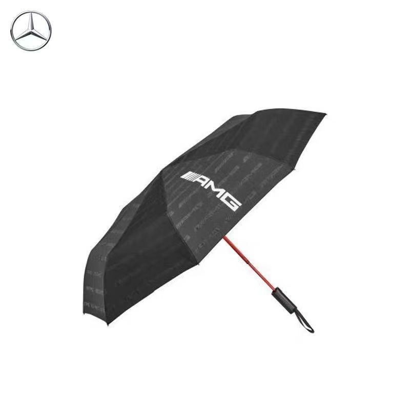 Benz梅賽德斯-賓士AMG系列摺疊雨傘 原廠品質 高檔禮品傘 男士摺疊商務晴雨傘 防紫外線 晴雨兩用摺疊傘