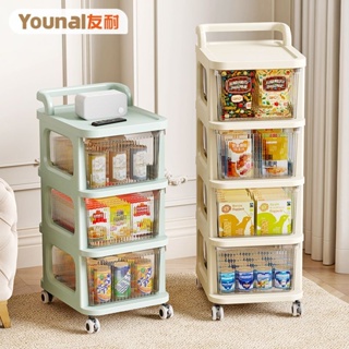 客廳置物架嬰兒用品小推車零食櫃可移動抽屜式收納櫃玩具收納架子