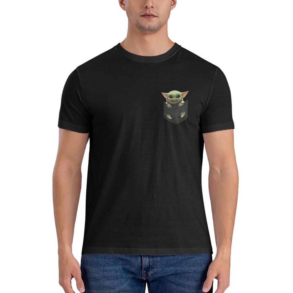 Yoda In Pocket Coffee 曼達洛人杯星球大戰尤達創意男士流行 T 恤禮物
