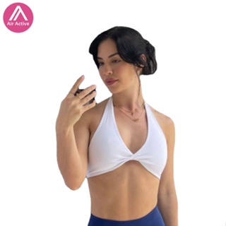 新款扭扭後背鏤空健身背心親膚緊身透氣帶胸墊瑜伽運動內衣女