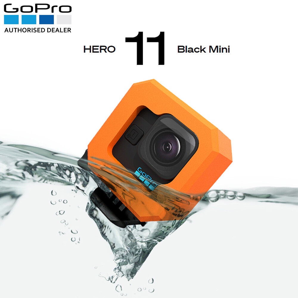 適用於 GoPro Hero 11 迷你配件的橙色浮動保護套黑色迷你運動相機 EVA 浮動保護套