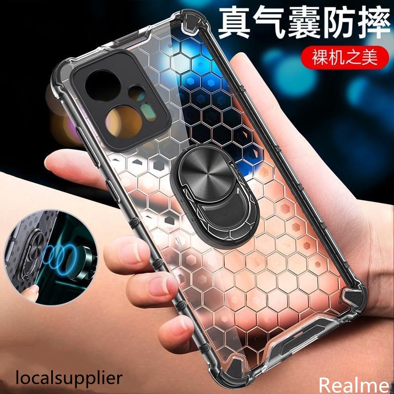 蜂巢支架防摔手機殼 保護殼適用Realme narzo 50A 50 50i 30A 50pro C11 C35 C21