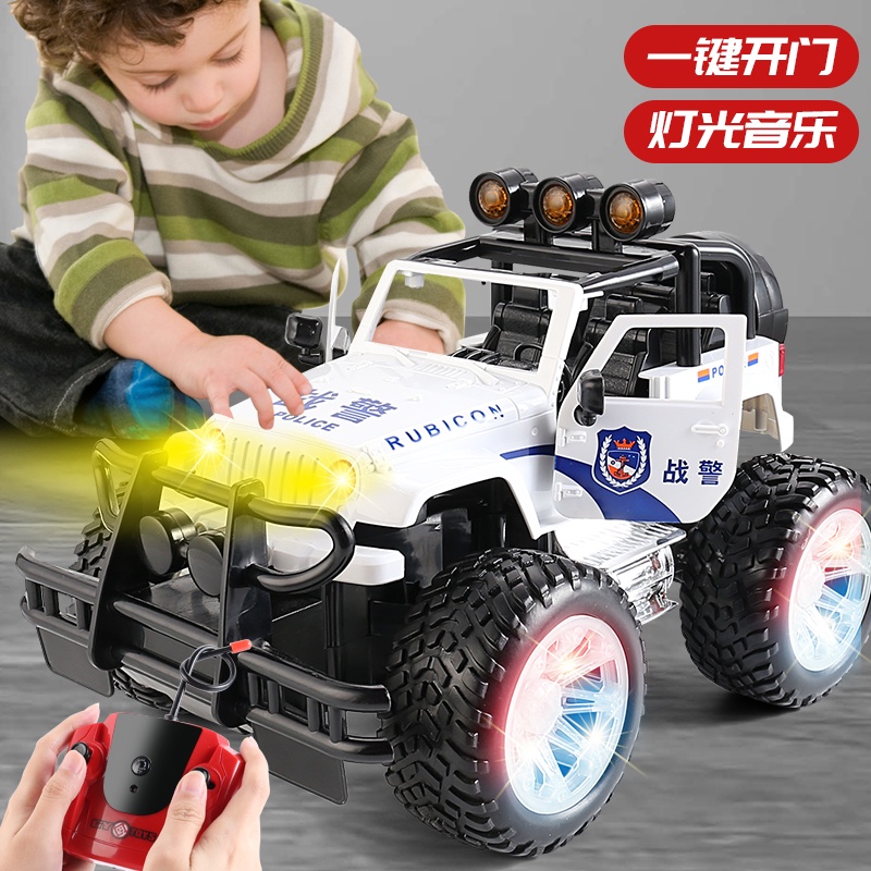 超大號兒童遙控汽車充電動越野車警車玩具高速漂移遙控車男孩賽車