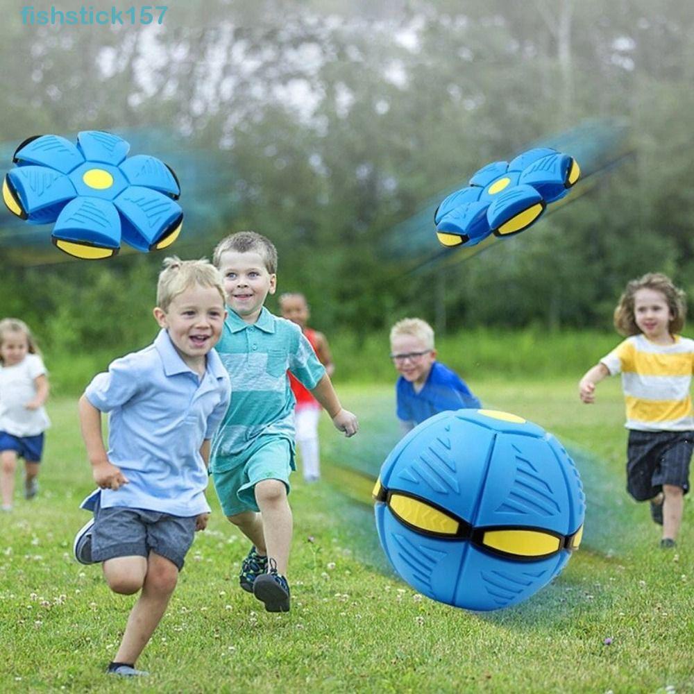 魔術飛盤飛球,透氣球彈力球平拋盤球,兒童運動球塑料無 LED 燈可變形球兒童派對