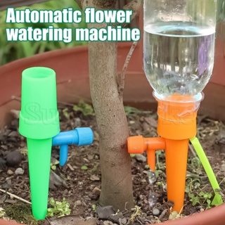 [精選] 自動花卉澆水器可調速植物滴水器帶支架花園盆栽滴灌裝置的自動澆水噴嘴漏斗