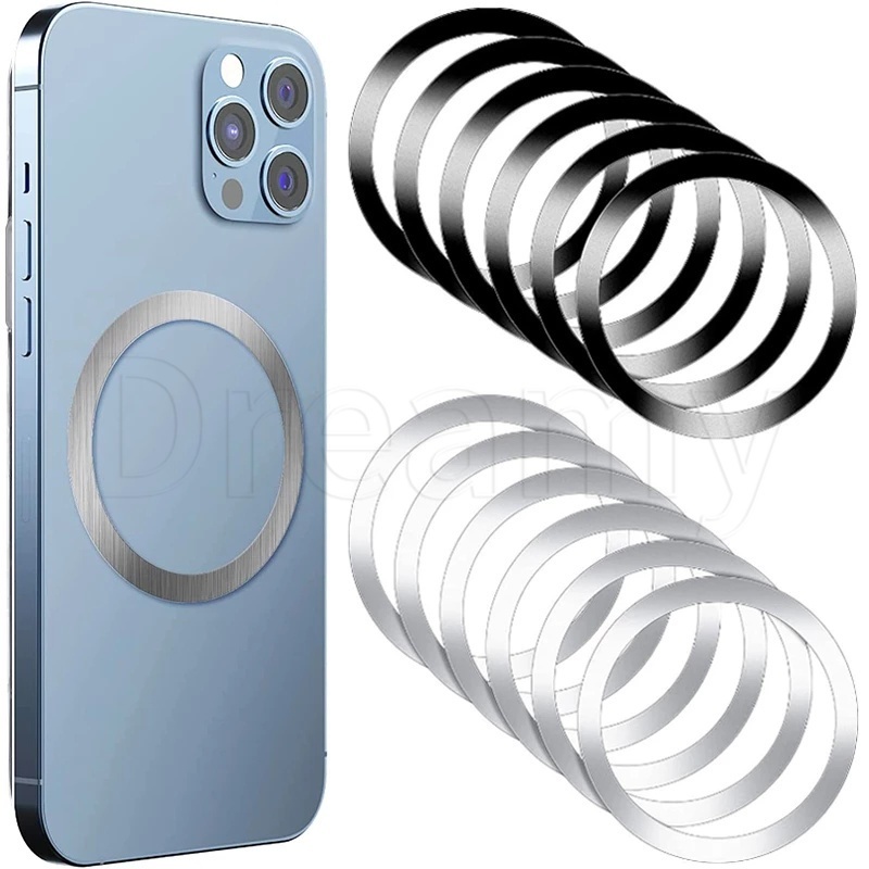 適用於 Magsafe 無線充電器磁鐵車載手機支架鐵片適用於 Android iPhone 13/12/11 通用磁性環