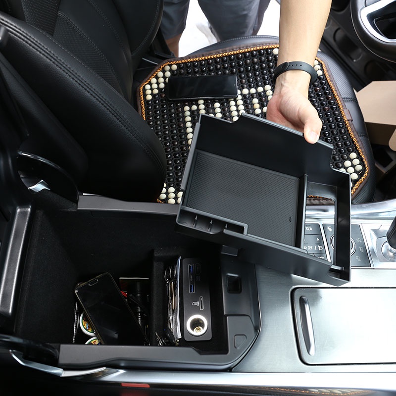 Range Rover Sport 運動 時尚 14-17 汽車中央儲物盒 車門扶手箱配件儲物盒收納 (不帶冰箱)