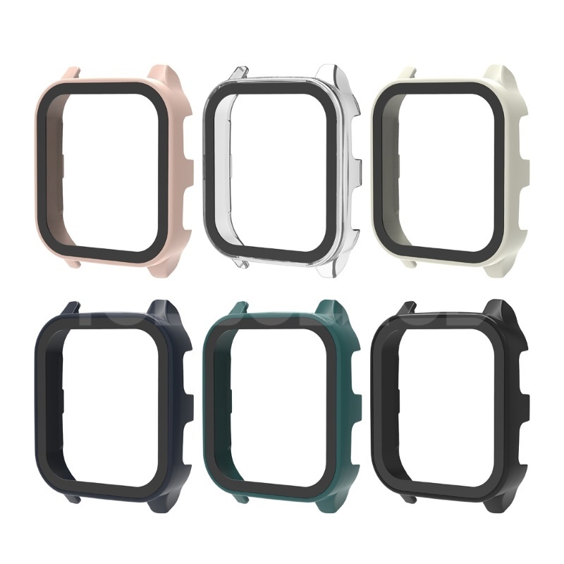 適用於 佳明Garmin Venu SQ 2 SQ2 手錶保護套 全覆蓋錶殼 PC殼+鋼化玻璃膜一體全包保護殼