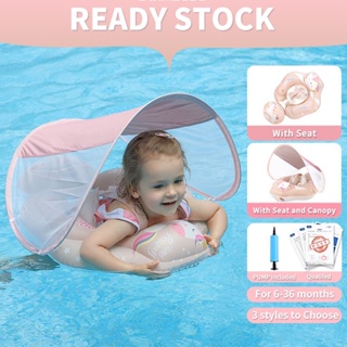 Swimbobobo 新款升級充氣兒童游泳嬰兒泳池漂浮帶雨篷兒童游泳腰部訓練器游泳圈嬰兒漂浮