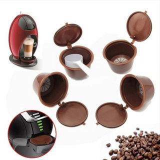 NESCAFE 可重複使用的咖啡膠囊過濾杯適用於雀巢咖啡 Dolce Gusto 可再填充蓋勺刷過濾籃 Pod 軟口味甜
