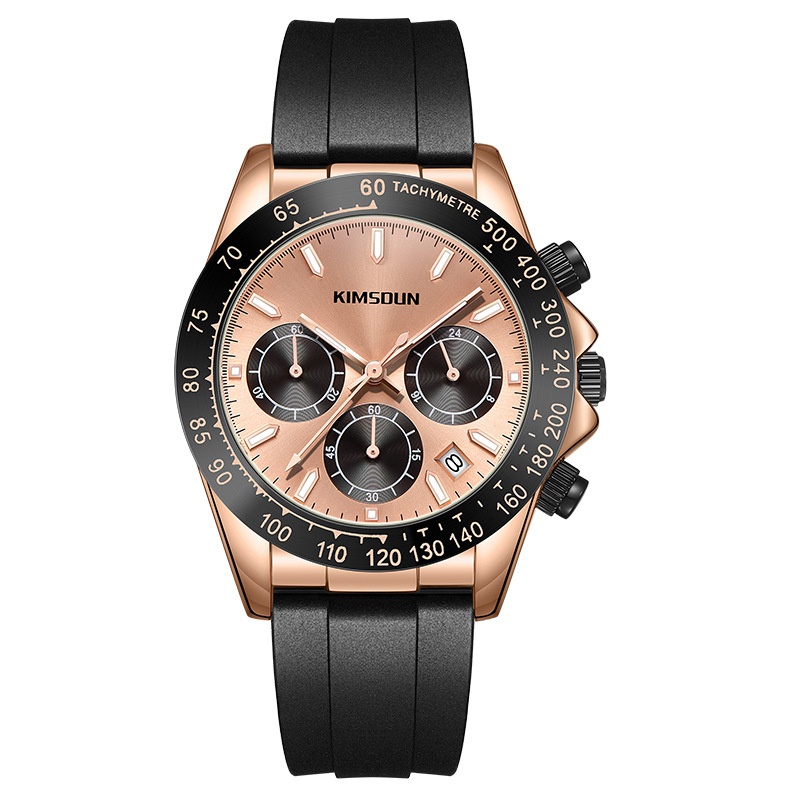 KIMSDUN手錶 K-1810B 膠帶 腕錶高檔多功能防水石英運動高級男士手錶